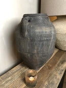 Antieke zwarte kruik met 2 oren - 55x35 cm