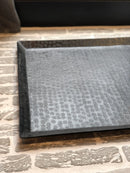 Ijzeren dienblad vierkant - Zwart - 47x47 cm