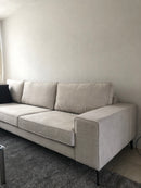 Hoekbank Hermien in ecrukleurige stof