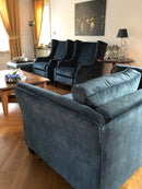 Bank Wiesje in petrolkleurige velours stof - 2-zits