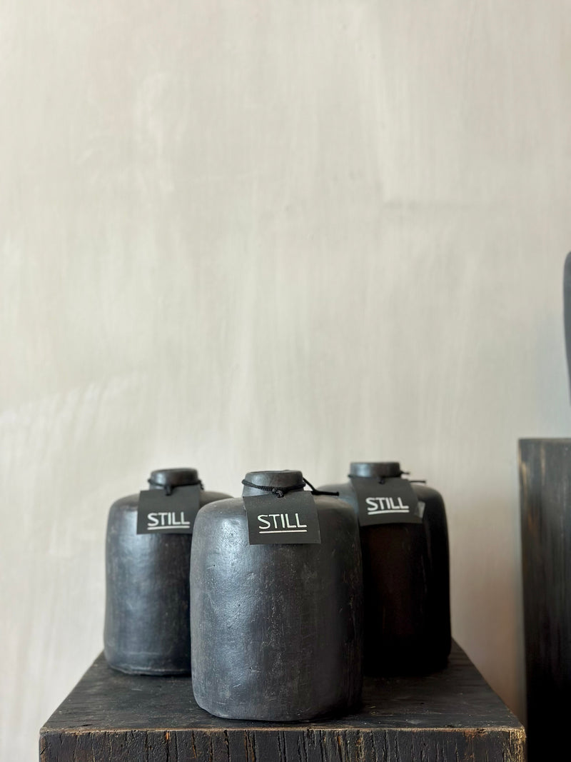 STILL Collection kruikfles met smalle hals - maat M - Black vintage