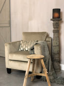 Fauteuil Manon in Kaki kleurige velours stof