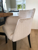 Eetkamerstoel Soho in velours stof met crocoprint - champagnekleur