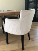 Eetkamerstoel Soho in velours stof met crocoprint - champagnekleur