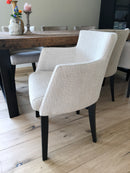 Eetkamerstoel Soho in ecrukleurige gemêleerde stof