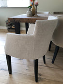 Eetkamerstoel Soho in ecrukleurige gemêleerde stof