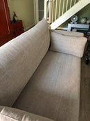 Bank Charlie in een leemkleurige linnen-katoen stof - 2,5 zits