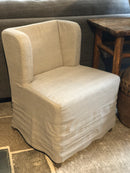 Eetkamerstoelen Belle in lichtgrijze linnen-katoen stof