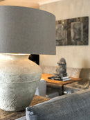 Aura Peeperkorn kruiklamp Loetje - Verweerd grijs aardewerk - 58x60 cm