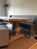 Kasteeltafel van massief eiken met slofpoot 250x80 cm