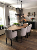 Eetkamerstoel Soho in champagnekleurige velours krokoprint