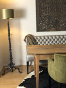 Eetkamerbank Gina in glanzend zilver PU-leder - 200 cm