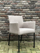 Eetkamerstoel Randy in grove naturelkleurige stof