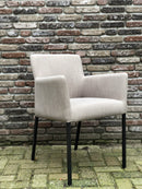 Eetkamerstoel Randy in grove naturelkleurige stof