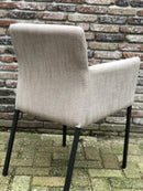 Eetkamerstoel Randy in grove naturelkleurige stof