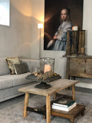 Salontafel van verweerd hout 120x50 cm