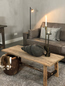 Salontafel van verweerd hout 120x50 cm