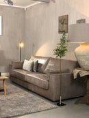 Bank Naïma in taupekleurig Africa leder 4-zits bank