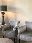 Fauteuil Babs in grijs gemêleerde stof