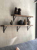 Wandplank 140x20 cm oud hout
