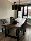 Eetkamerstoel Soho in antracietgrijze linnen-katoen stof