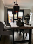 Eetkamerstoel Soho in antracietgrijze linnen-katoen stof