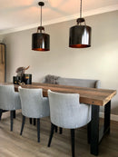 Eetkamerstoel Soho in antracietgrijze linnen-katoen stof