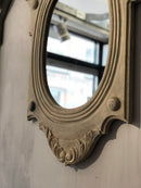 Ossenoog spiegel van vergrijsd hout - 82x60 cm