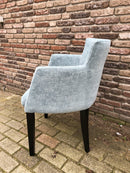 Eetkamerstoel Soho in mintkleurige gemêleerde velours stof