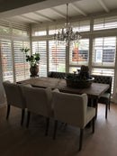 Eetkamerstoel Gina in ecrukleurige linnen-katoen stof