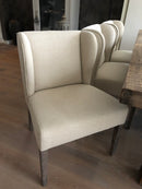 Eetkamerstoel Gina in ecrukleurige linnen-katoen stof