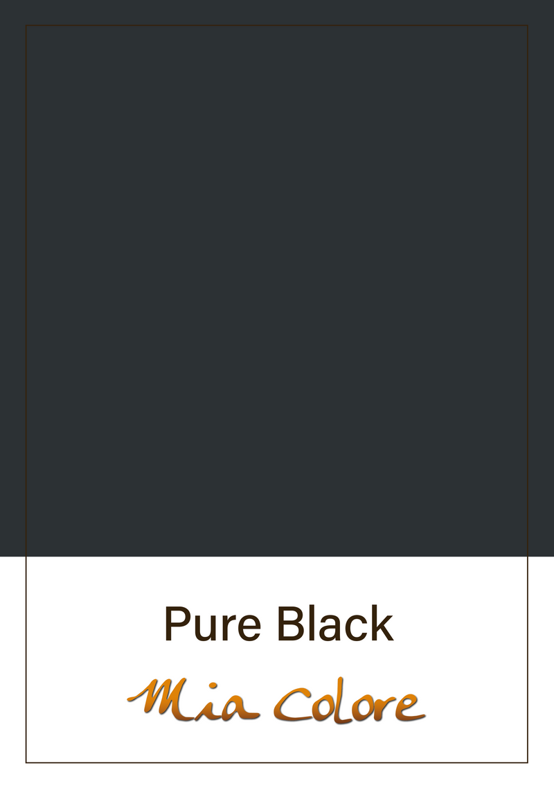 Pure Black - muurprimer Mia Colore
