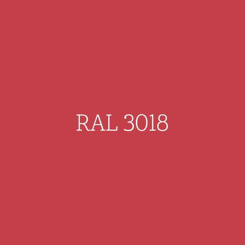 RAL 3018 Strawberry Red - zijdeglans lak waterbasis l'Authentique