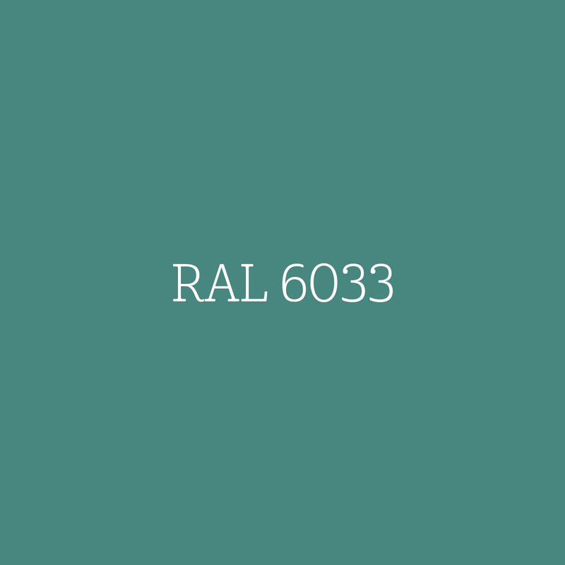 RAL 6033 Mint Turquoise - zijdeglans lak waterbasis l'Authentique
