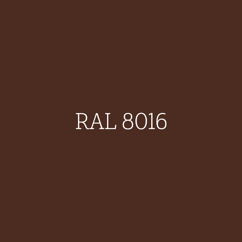 RAL 8016 Mahogany Brown - zijdeglans lak waterbasis l'Authentique