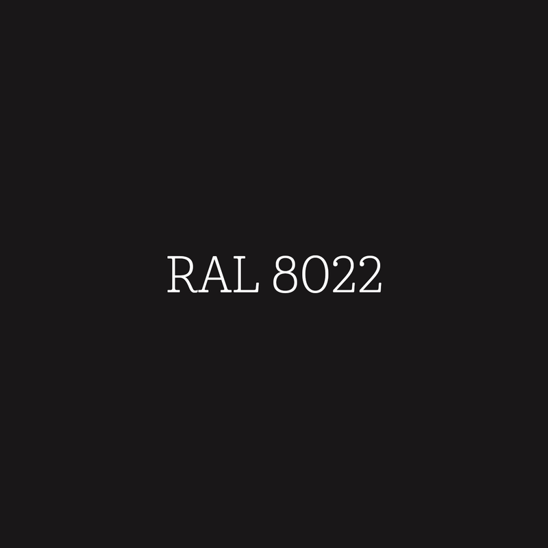RAL 8022 Black Brown - zijdematte lakverf Mia Colore
