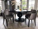 Eettafel Baroque van zwart eiken fineer - Keijser & Co - 160 cm
