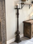 Vloerkandelaar Grietje - Vergrijsd hout - 133x23x23 cm