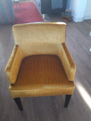 Eetkamerstoel Hill in okergeel velours met kroko print