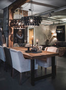 Eetkamerstoel Finn in matte, witte velours stof