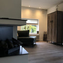 Kast Luna met 2 deuren van hout en oud ijzer