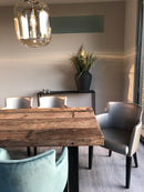 Eetkamerstoel Soho in zilver/bronskleurig PU-leder