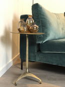 Chaise lounge Anneloes in petrol velours