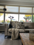 Hoekbank Anneloes in champagnekleur velours - 280x280 cm