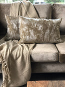 Hoekbank Anneloes in champagnekleur velours - 280x280 cm