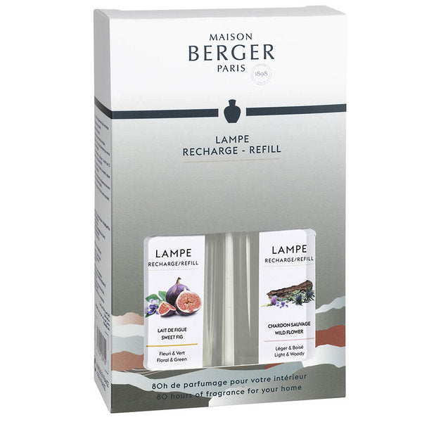 Lampe Berger huisparfum duopack - Sweet fig & Wild flower / Lait de figue & Chardon sauvage