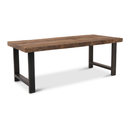 Eettafel Bas met stalen U-poot en grote schroeven