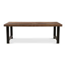 Eettafel Bas met stalen U-poot en grote schroeven