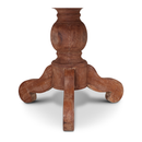 Eettafel Floor rond met bolpoot - onbehandeld teakhout